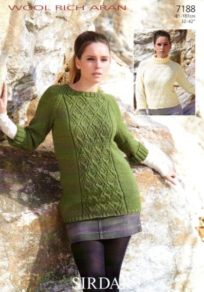 Aran tunic knitting pattern best sale